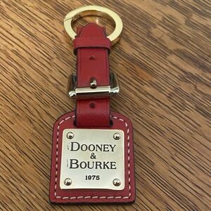 Dooney & Bourke Red Leather Key Fob/Purse Charm